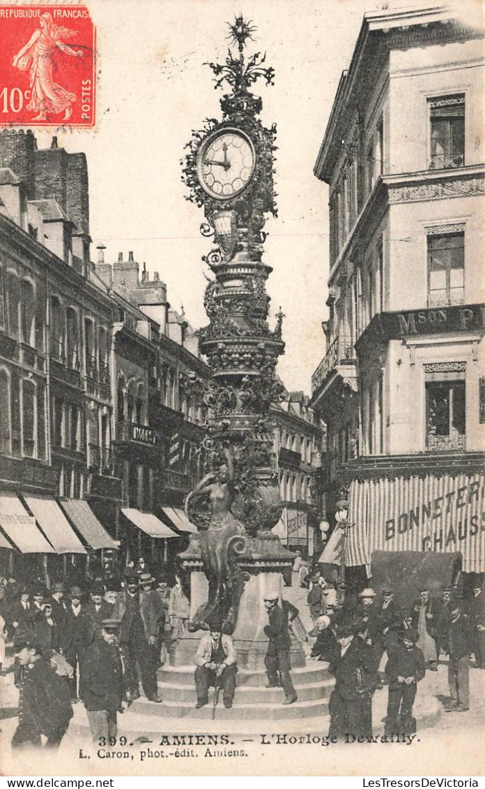 FRANCE - Amiens - L'Horloge Dewailly - Bonneter - L Caron - Animé - Carte Postale Ancienne - Amiens