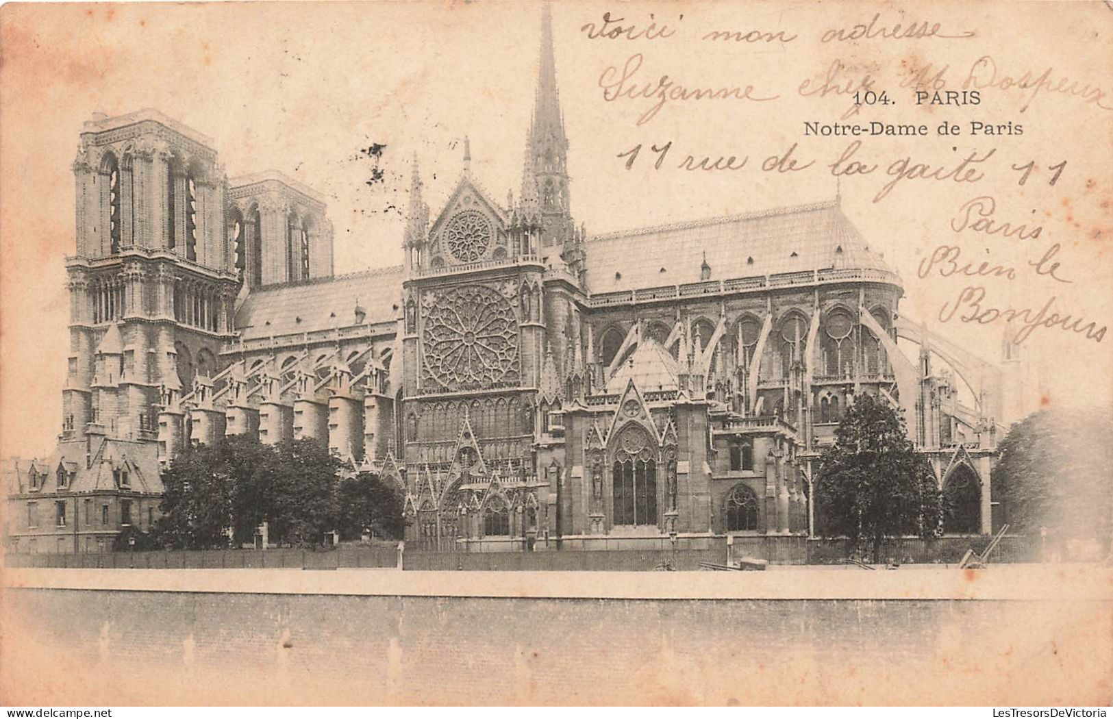 FRANCE - Paris - Vue Générale De Notre Dame De Paris - Carte Postale Ancienne - Notre-Dame De Paris