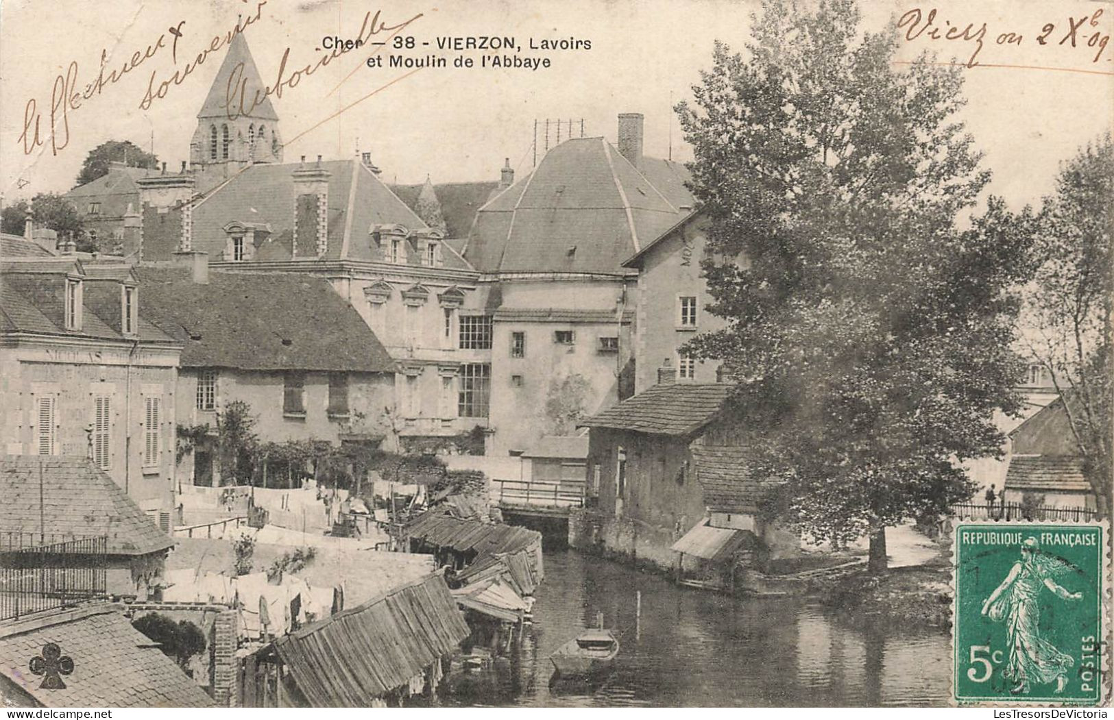 FRANCE - Vierzon - Lavoirs Et Moulin De L'Abbaye - Village - Carte Postale Ancienne - Vierzon