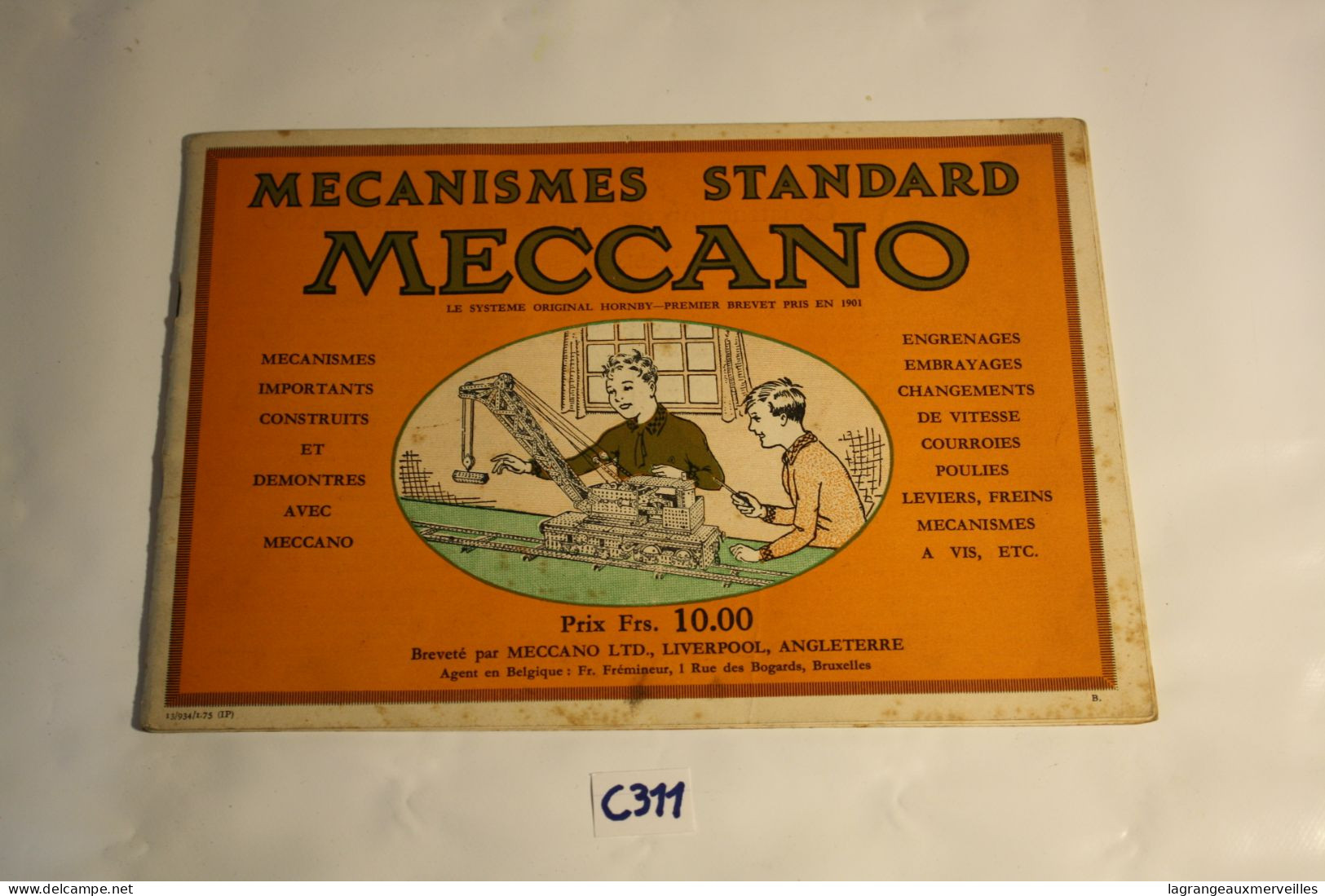 C311 Livre - Mecanismes Standart Meccano - Rare Book - 10Frs - Autres Plans