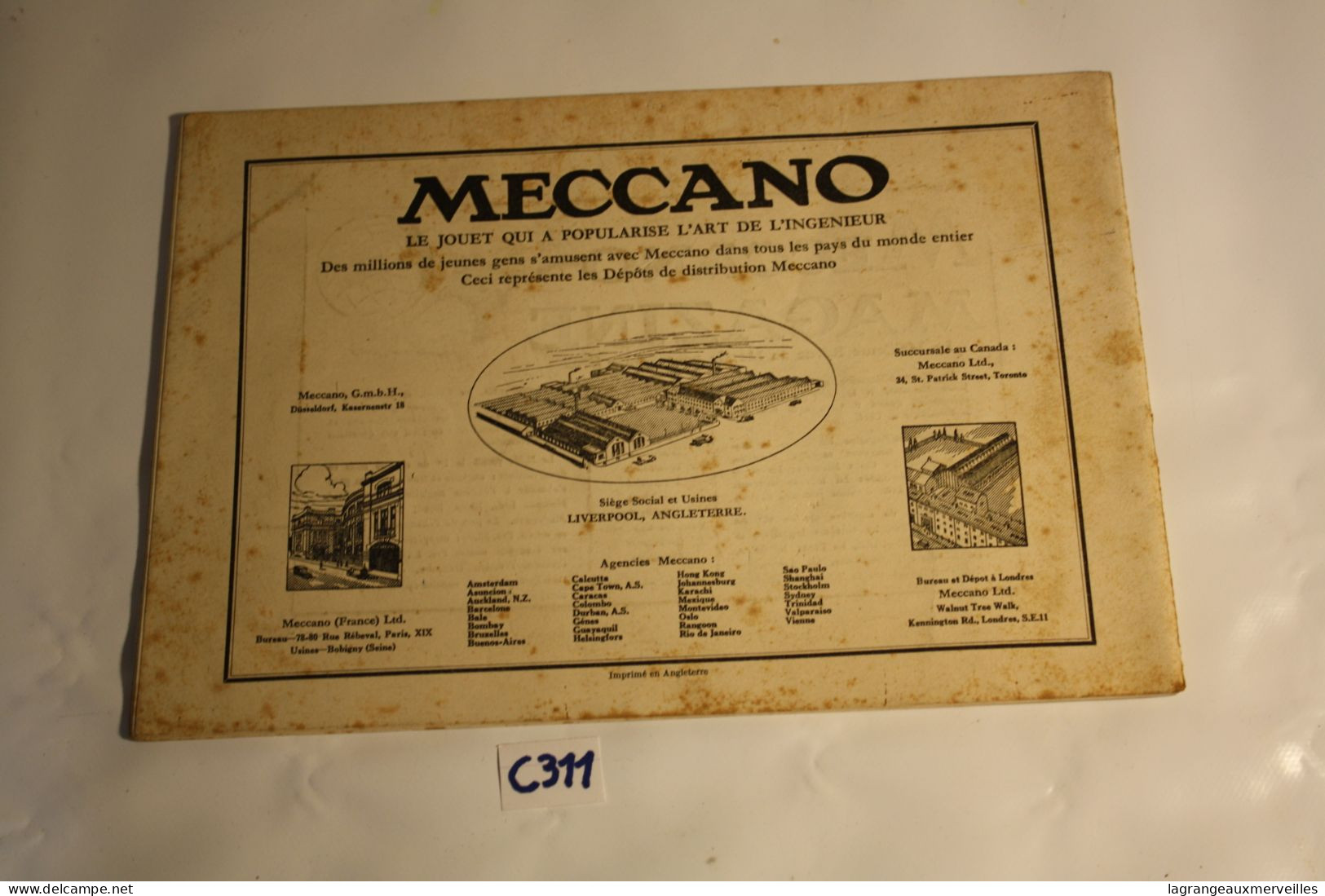 C311 Livre - Mecanismes Standart Meccano - Rare Book - 10Frs - Otros Planes