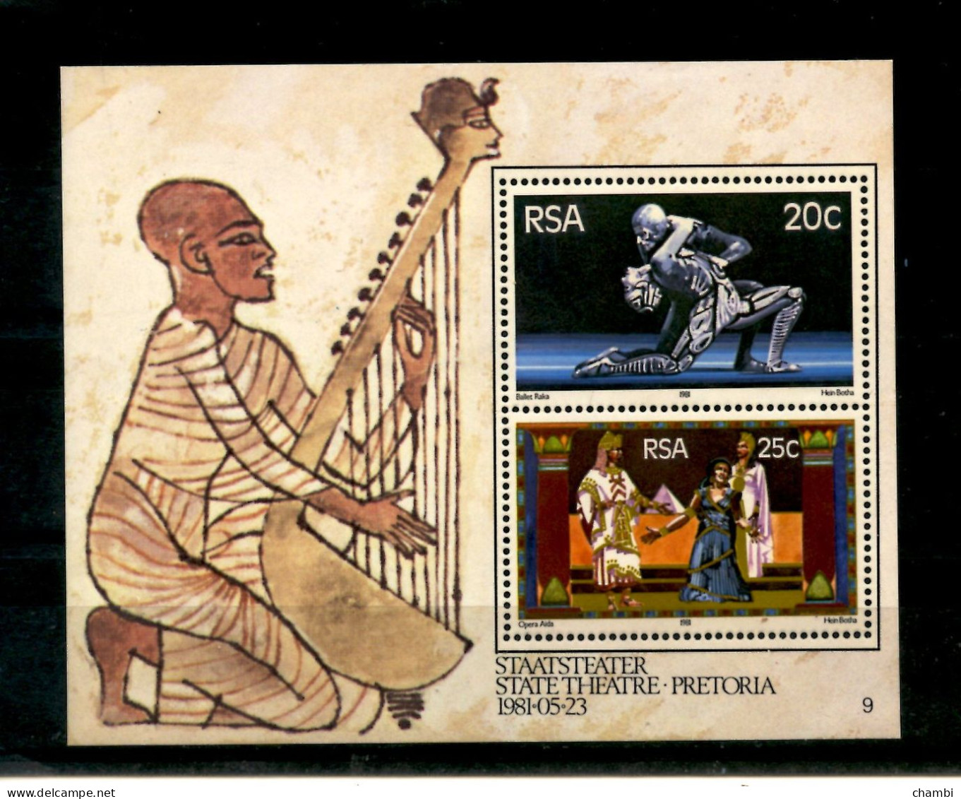 Afrique Du Sud 1 Bloc Théâtre De Prétoria Art - Unused Stamps