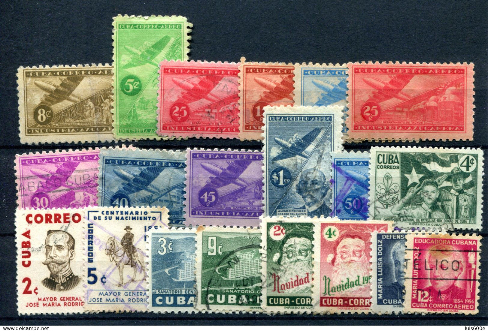 1954.CUBA.EDIFIL 586/605*/(o).OFERTA LOTE SELLOS NUEVOS Y USADOS - Autres & Non Classés