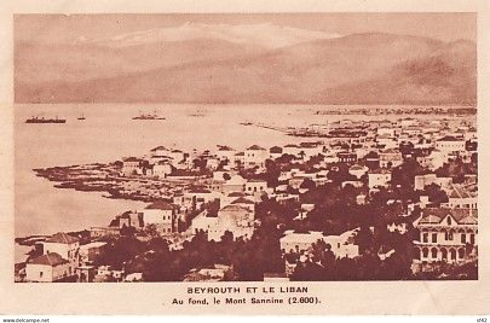 BEYROUTH  ET LE LIBAN        AU FOND   LE MONT SANNINE - Liban