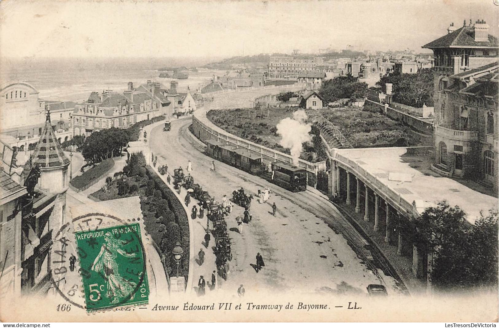 FRANCE - Biarritz - Avenue Edouard VII Et Tramway De Bayonne - LL - Carte Postale Ancienne - Biarritz