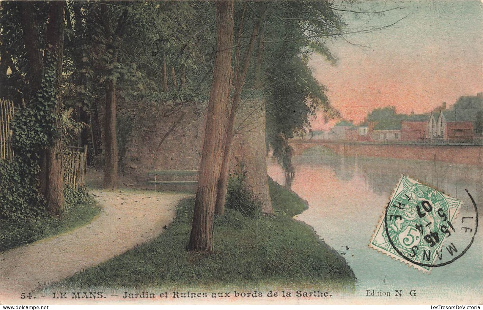 FRANCE - Le Mans - Jardin Et Ruines Aux Bords De La Sarthe - Colorisé - Carte Postale Ancienne - Le Mans