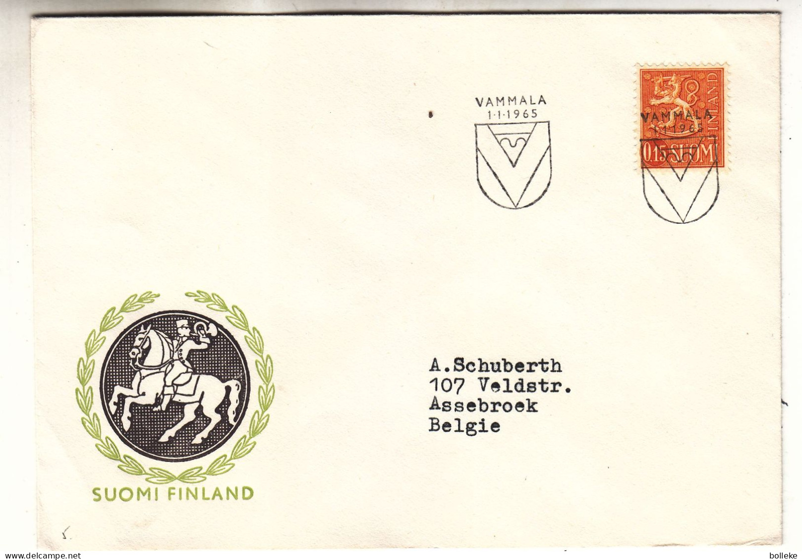 Finlande - Lettre De 1965 - Oblit Vammala - - Brieven En Documenten