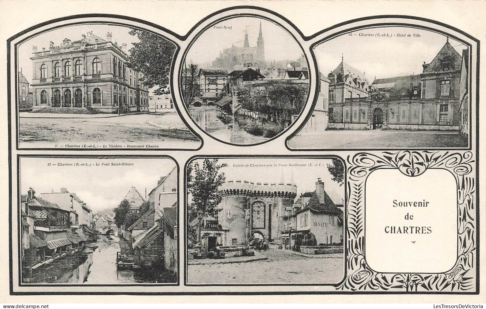 FRANCE - Souvenir De Chartres - Multivues - Châteaux Et Batisses - Carte Postale Ancienne - Chartres
