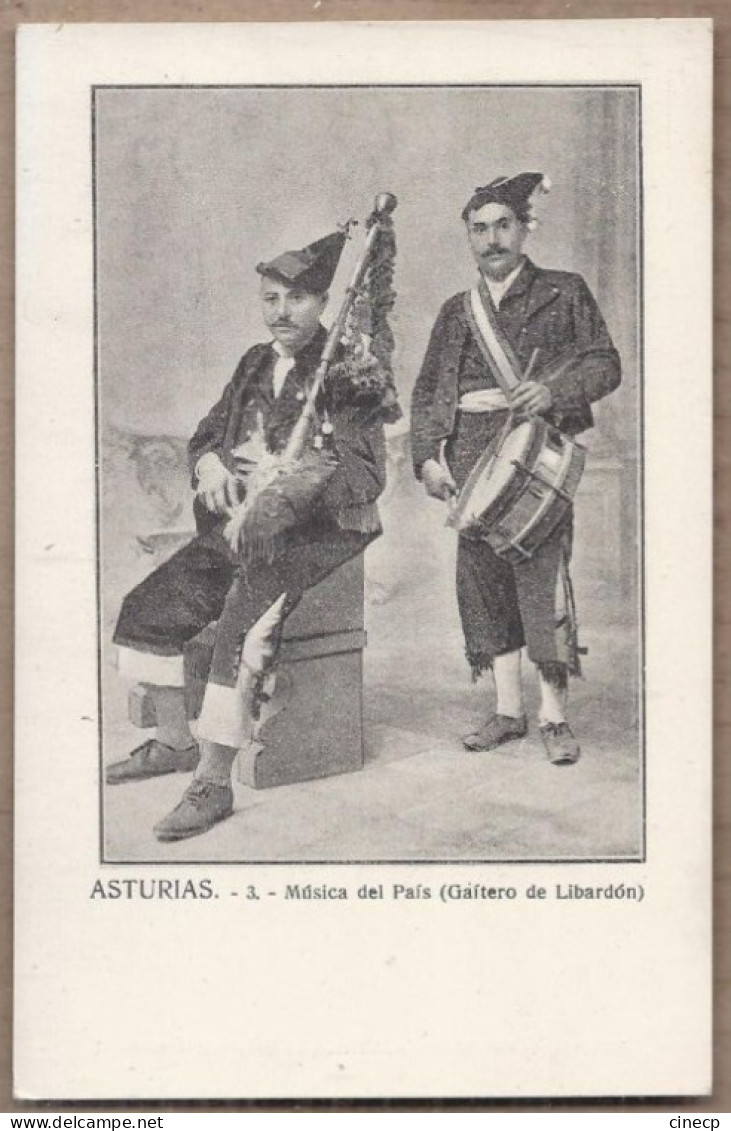 CPA ESPAGNE - ASTURIAS - Musica Del Païs ( Gaitero De Libardon ) - TB GROS PLAN 2 HOMMES En Costume Musiciens - Asturias (Oviedo)