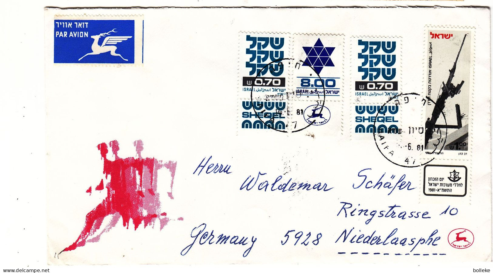 Israël - Lettre De 1981 - Oblit Haifa - - Lettres & Documents