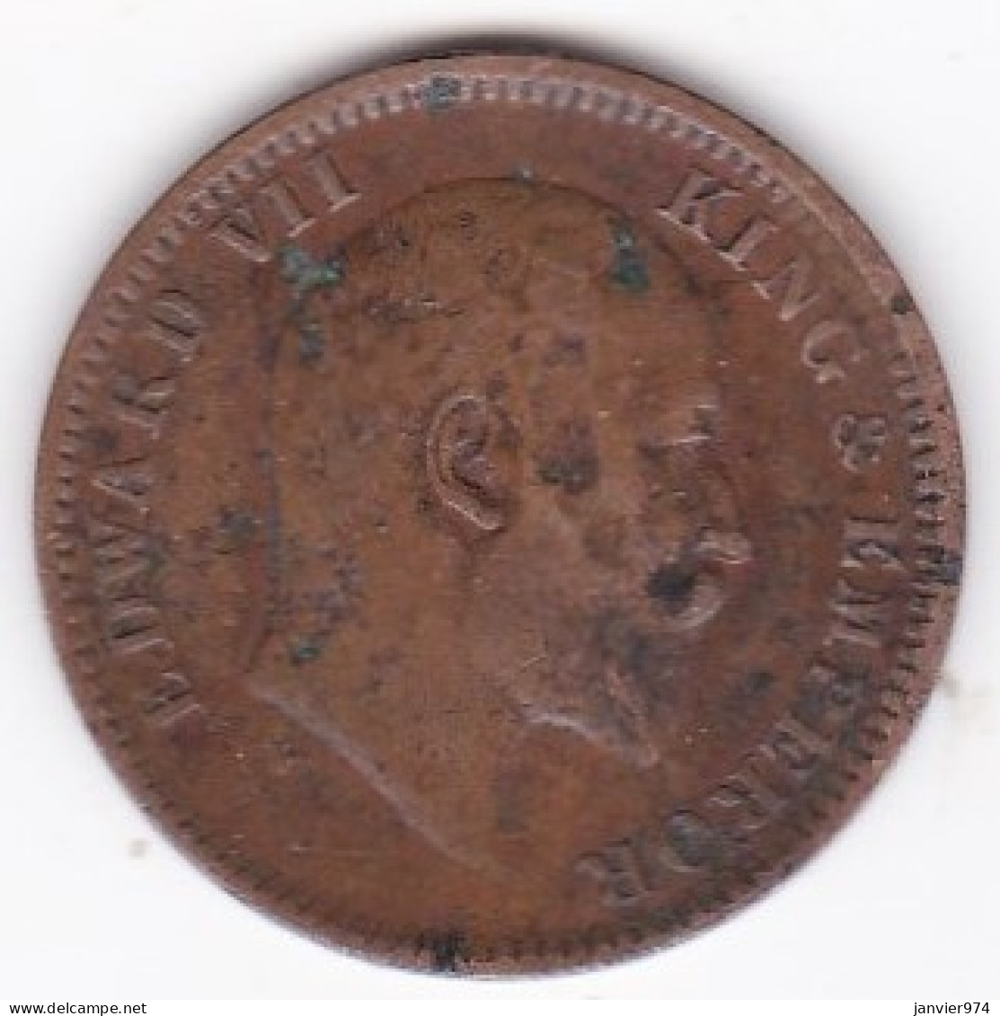 India-British 1/4 Annas 1910 Edward VII, En Bronze , KM# 502 - Indien