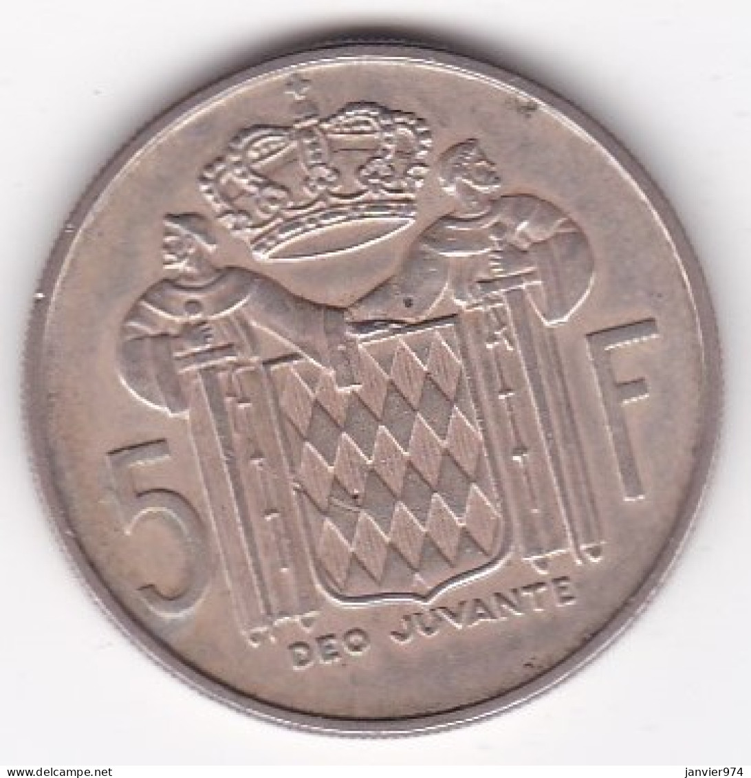 Monaco . 5 Francs 1966 . Rainier III, En Argent - 1960-2001 Franchi Nuovi