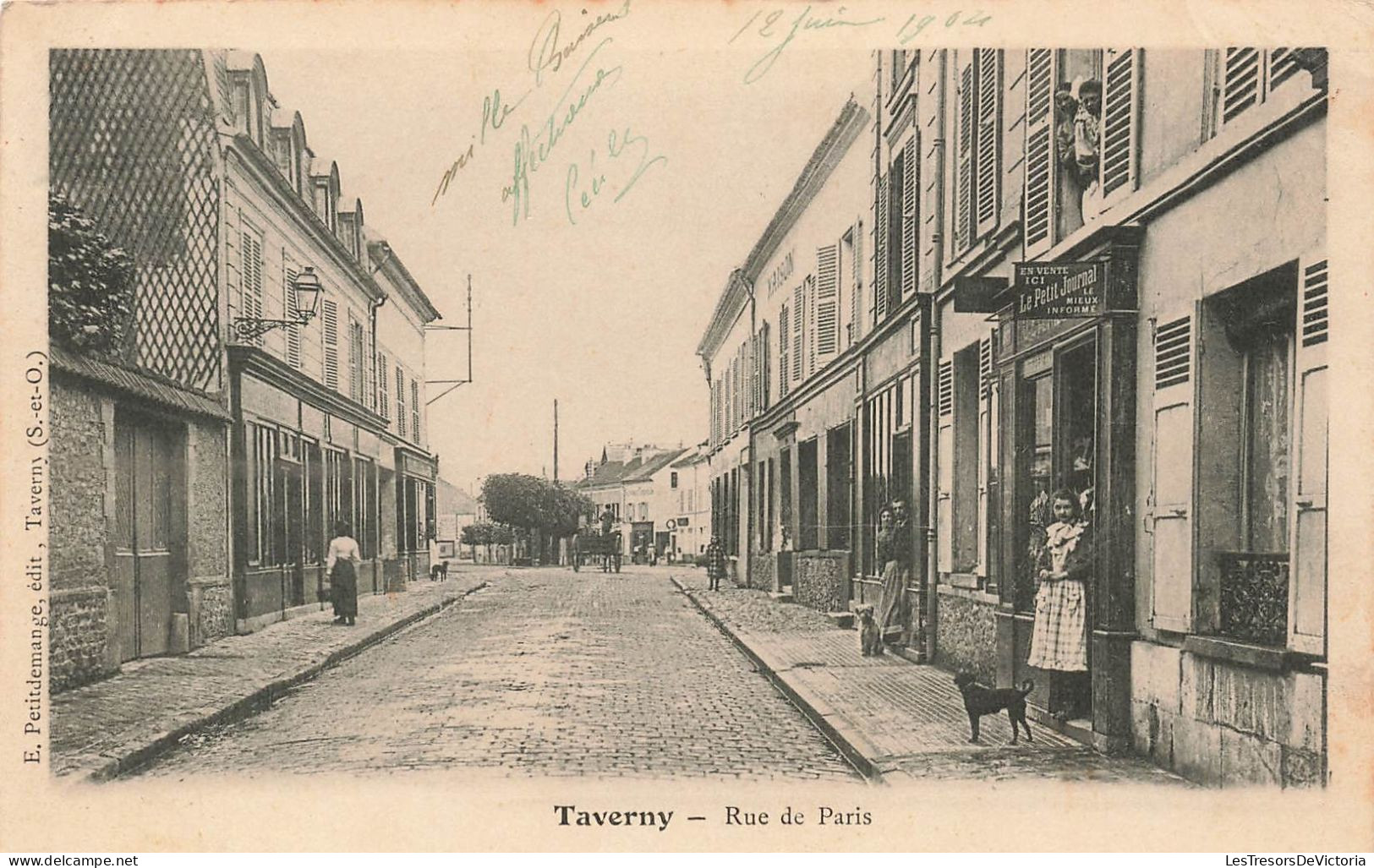 FRANCE - Taverny - Rue De Paris - Le Petit Journal - Dos Non Divisé - Carte Postale Ancienne - Taverny