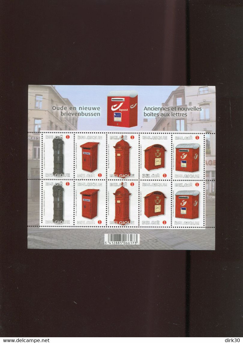 Belgie 2011 F4130/34 Mailboxes Velletje Van 10 MNH RR Plaatnummer 3 - 2011-2020