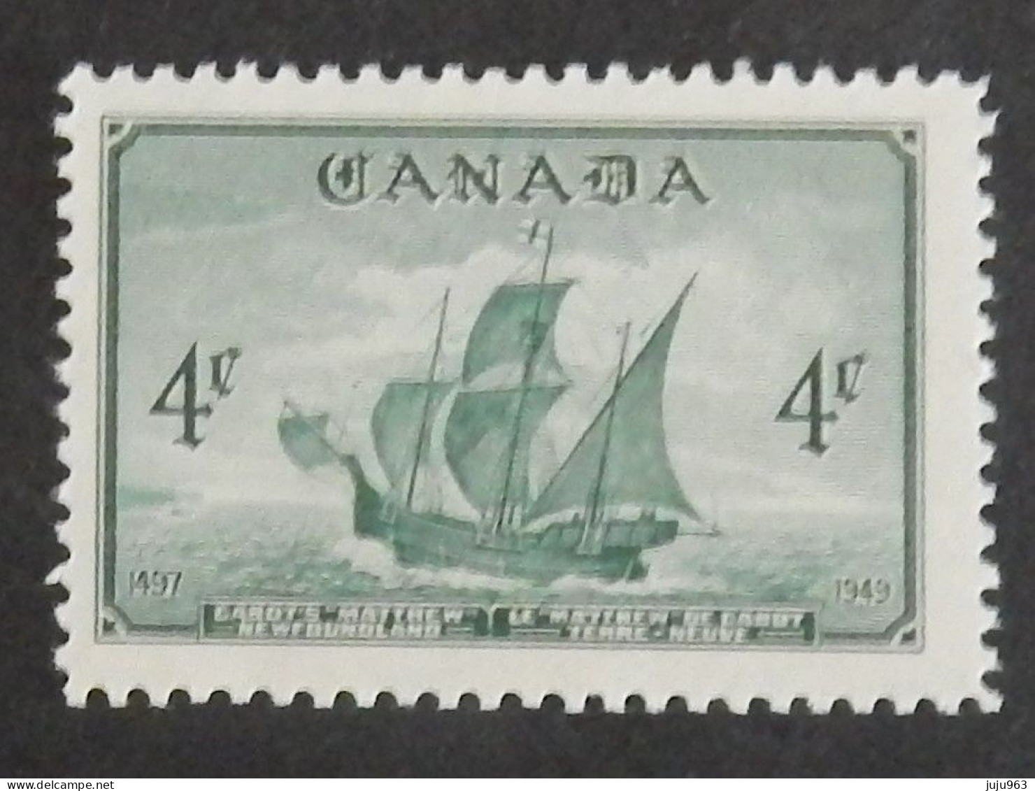 CANADA YT 229 NEUF**MNH"BATEAU DE JEAN CABOT" ANNÉE 1949 - Nuevos