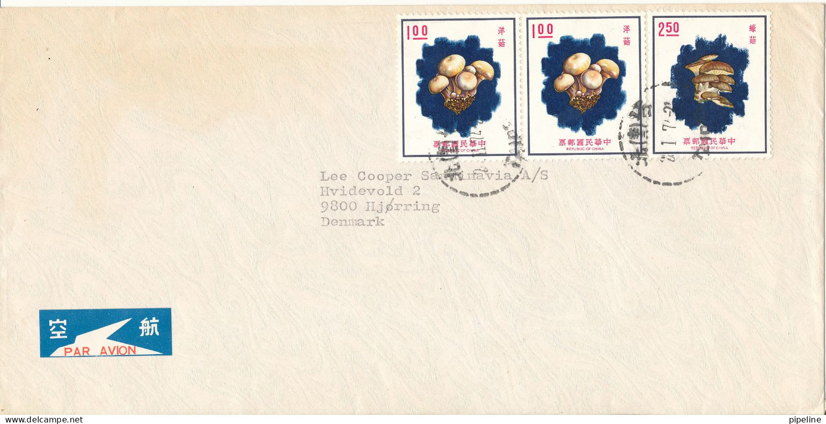 China Cover Sent Air Mail To Denmark 28-11-1974 Topic Stamps - Cartas & Documentos