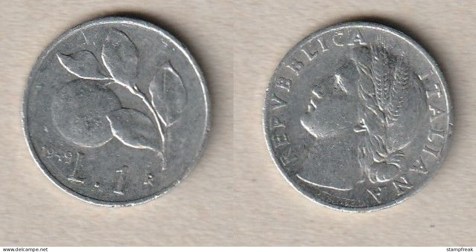 00538) Italien, 1 Lira 1949 - 1 Lire