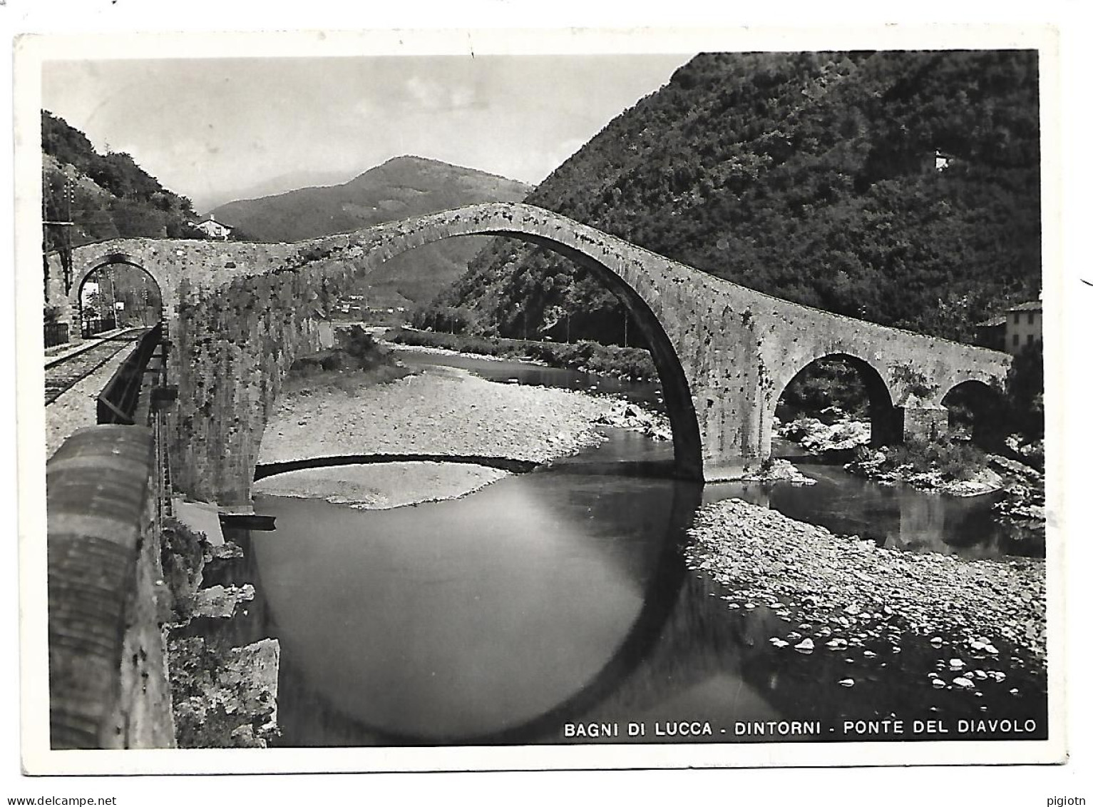 LU086 - BAGNI DI LUCCA - PONTE DEL DIAVOLO - LUCCA - FG VIAGGIATA 1939 - Carrara