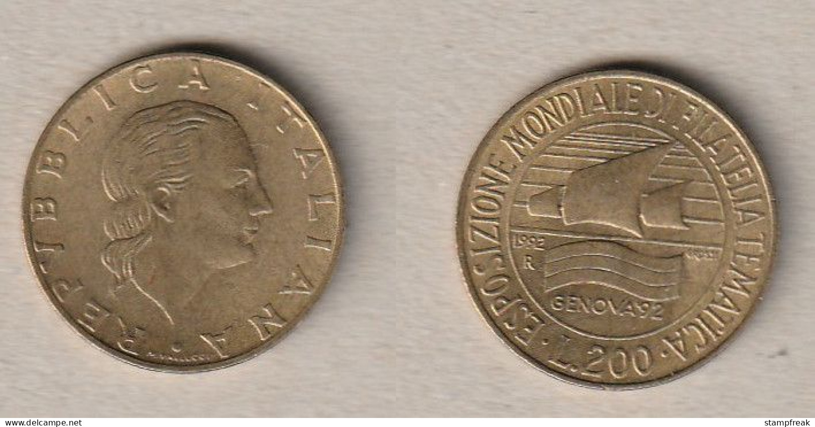 00540) Italien, 200 Lire 1992 Philatelie - 200 Lire