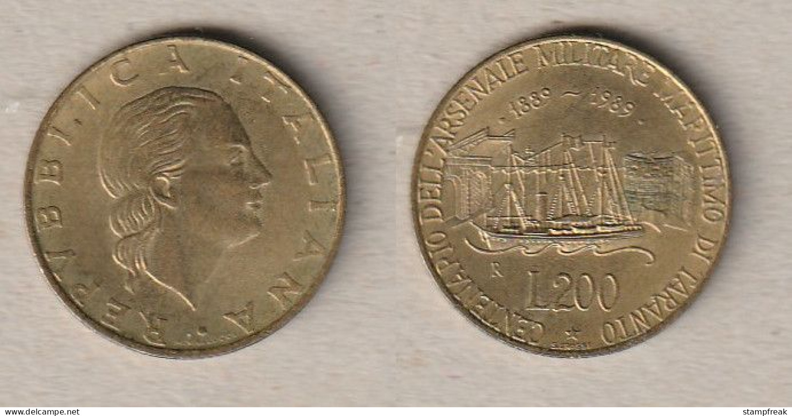 00539) Italien, 200 Lire 1989 Marine - 200 Lire