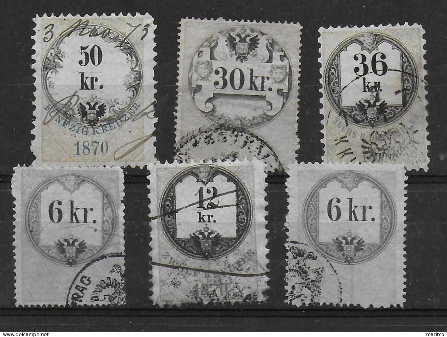 Österreich Lot Stempelmarken  Fiscal Revenue Stamps - Fiscali