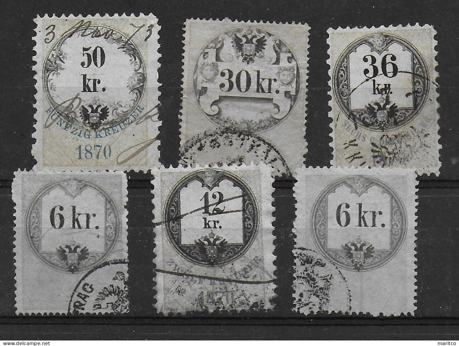 Österreich Lot Stempelmarken  Fiscal Revenue Stamps - Revenue Stamps
