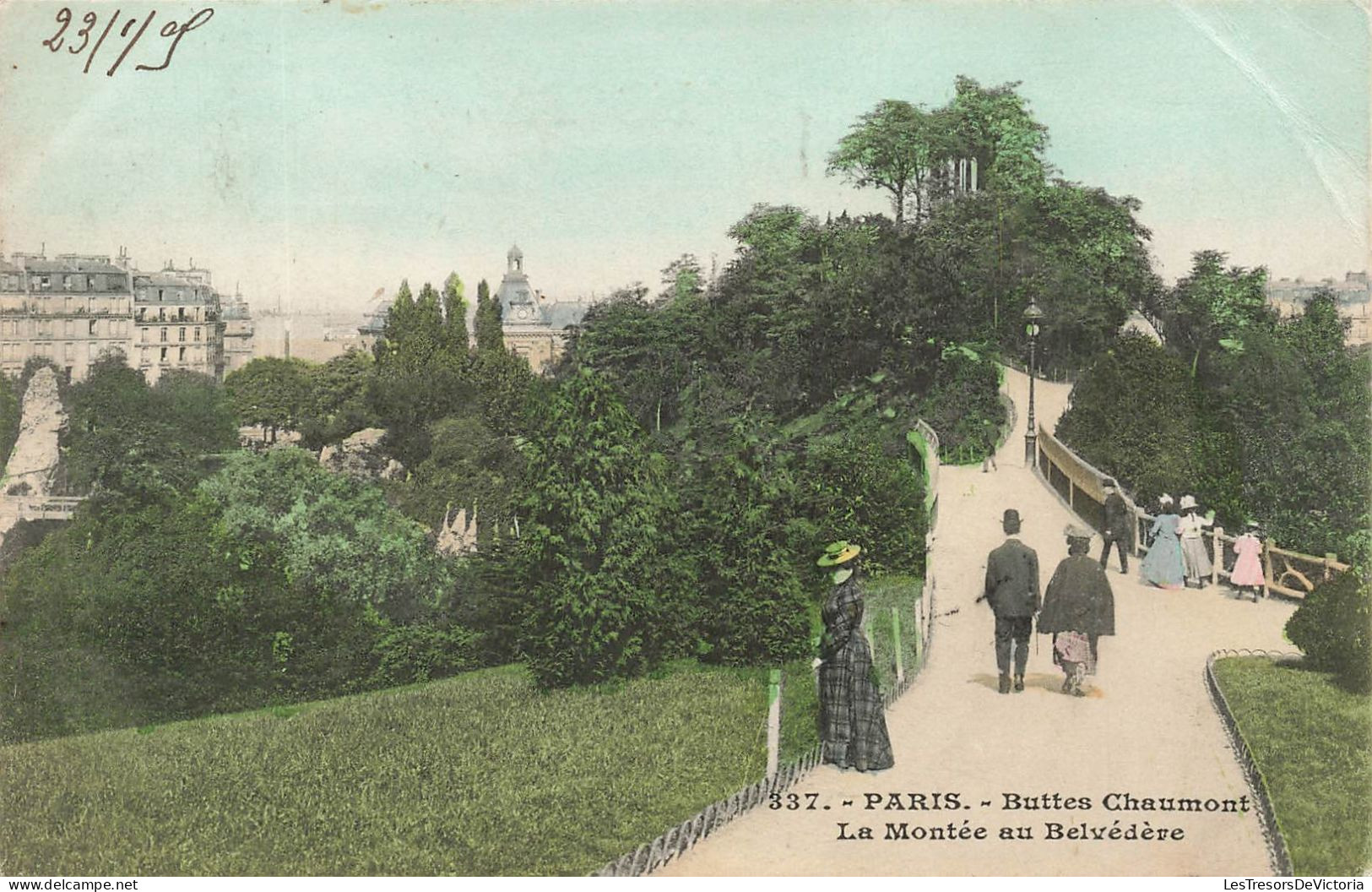 FRANCE - Paris - Buttes Chaumont - La Montée Au Belvédère - Carte Postale Ancienne - Other & Unclassified