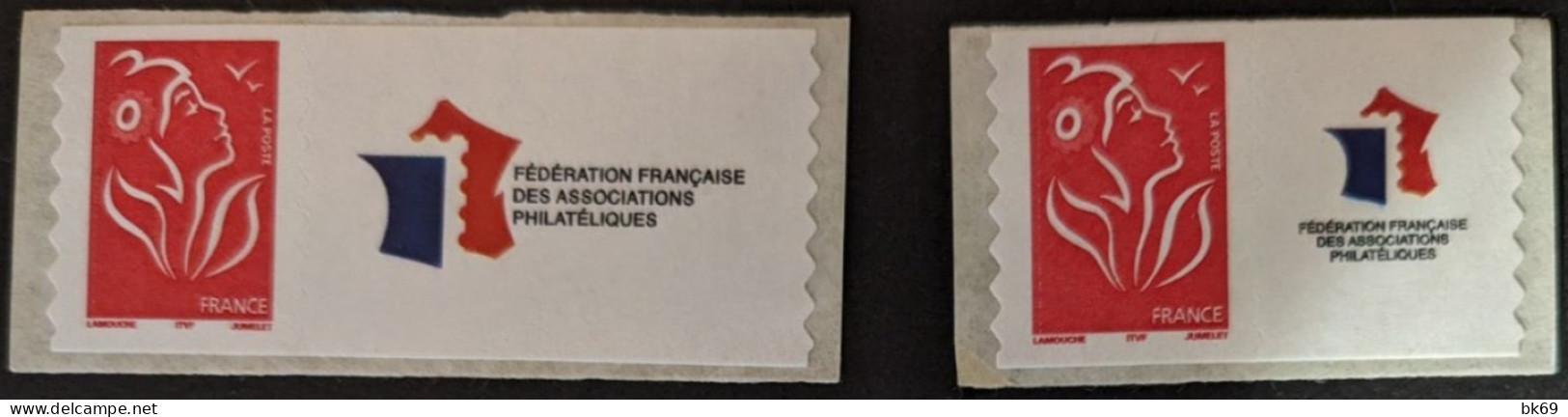 3802Ad + 3802Ae Lamouche Autoadhésif De Roulette Petite & Grande Vignette - Unused Stamps