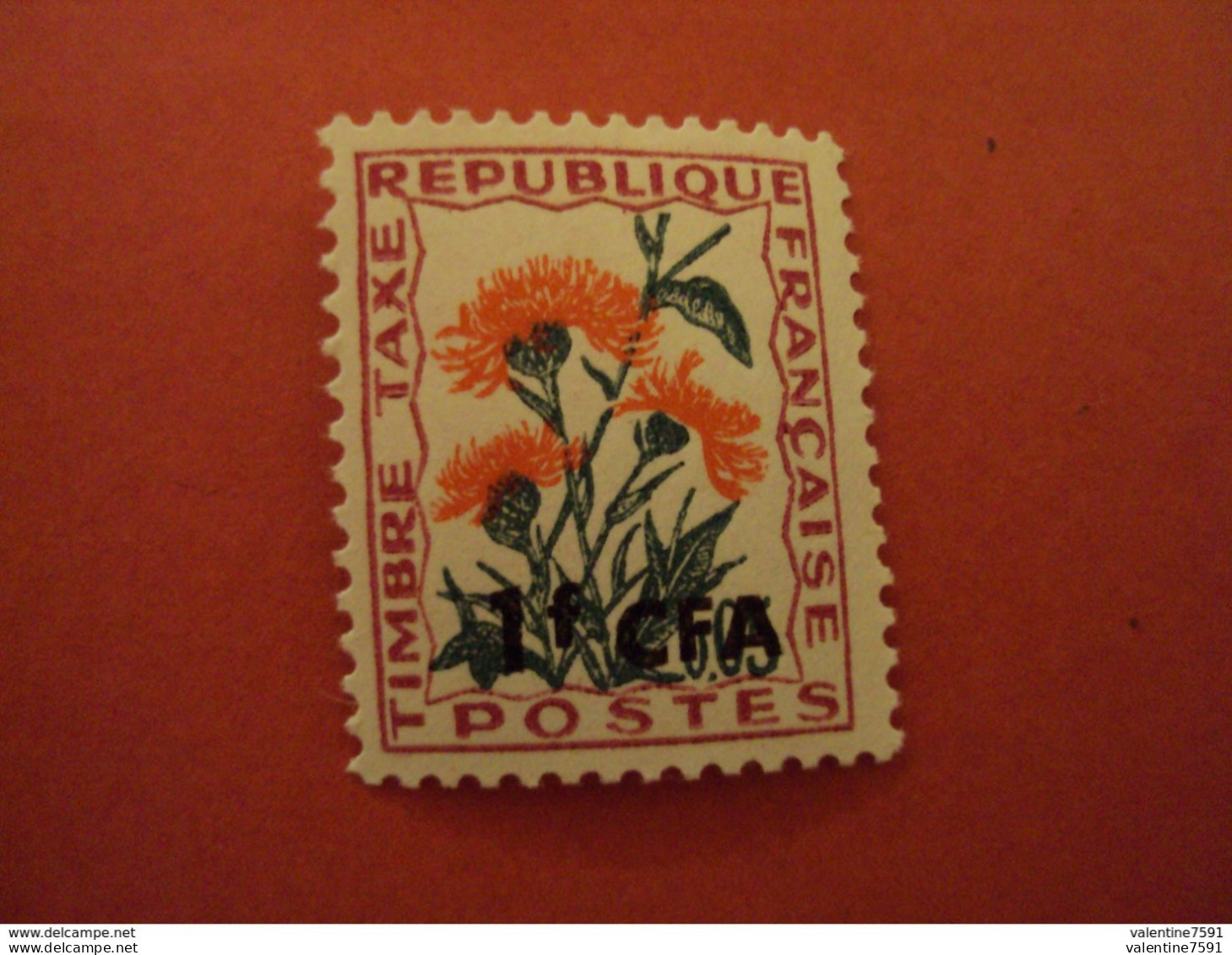 CFA - Réunion , TAXES Neuf N° 48 ++ " Fleurs " Net 0.20 - Timbres-taxe