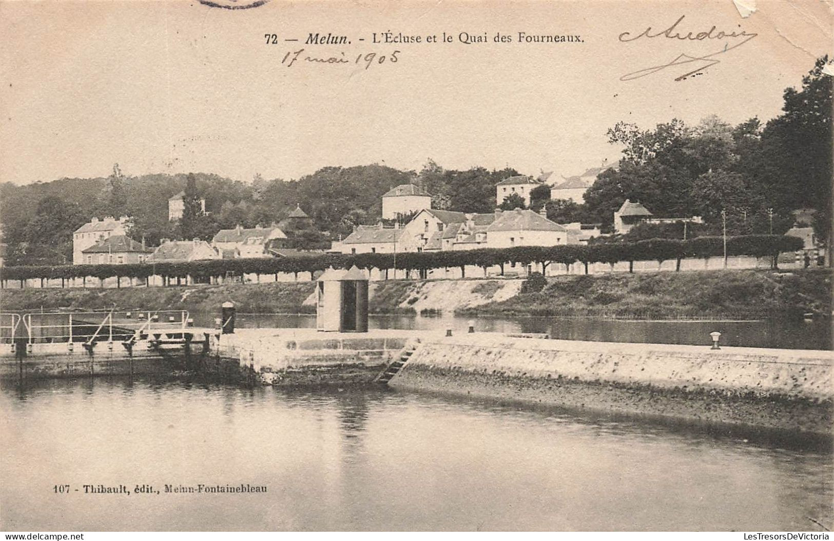 FRANCE - Melun - L'écluse Et Le Quai Des Fourneaux - Carte Postale Ancienne - Melun