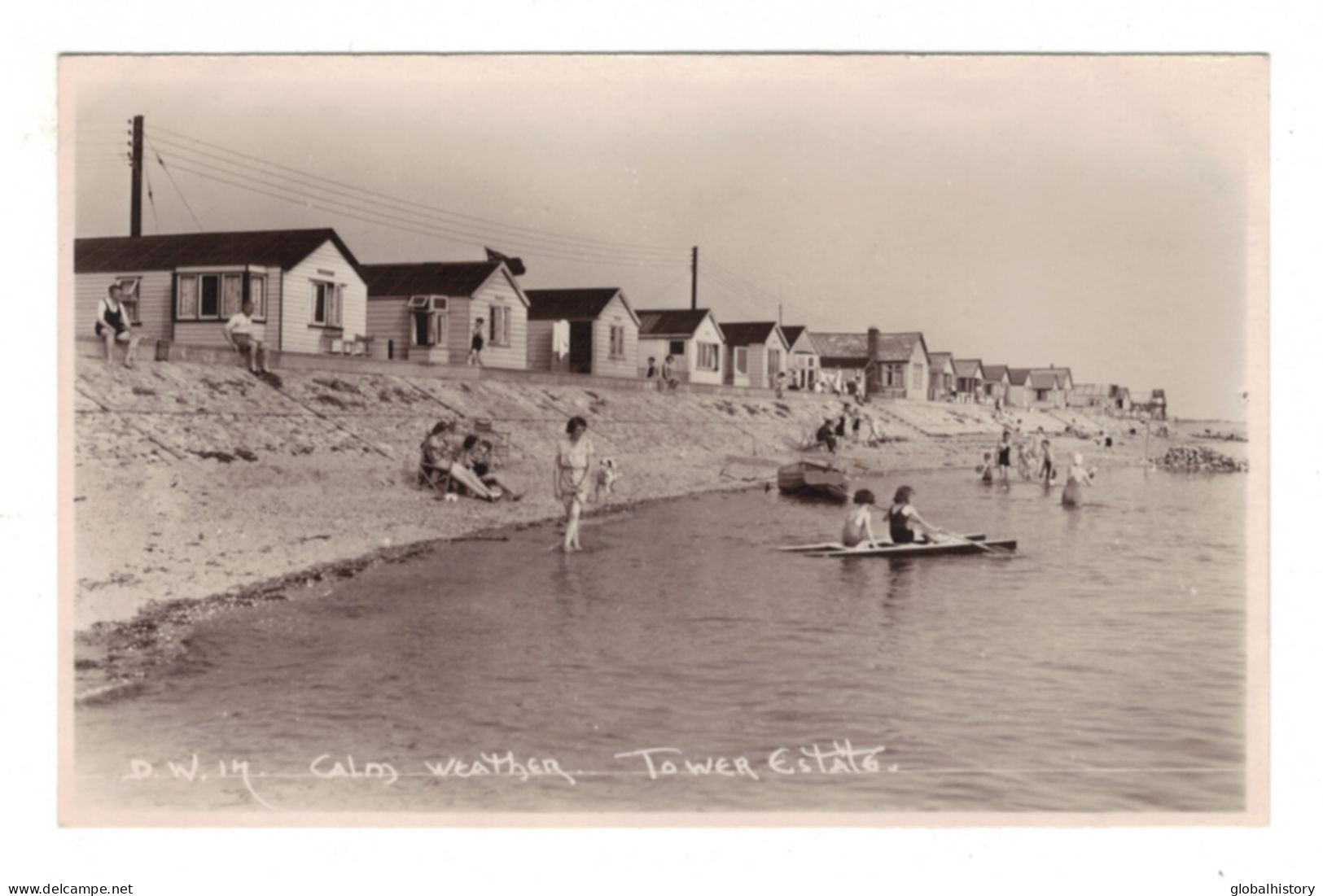 DH1660 - ESSEX - TOWER ESRATE - HOLIDAY HOMES ALONG THE WATER - PEOPLE PLAYING IN THE WATER - Other & Unclassified