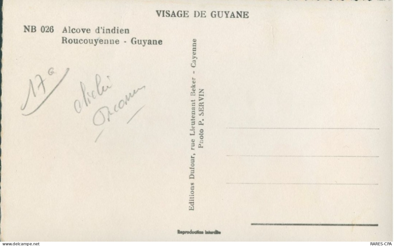 GUYANE - Alcove D'indien Roucouyenne  - CPSM / TTB - Andere & Zonder Classificatie