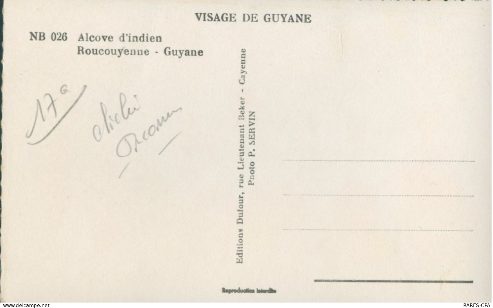 GUYANE - Alcove D'indien Roucouyenne  - CPSM / TTB - Altri & Non Classificati