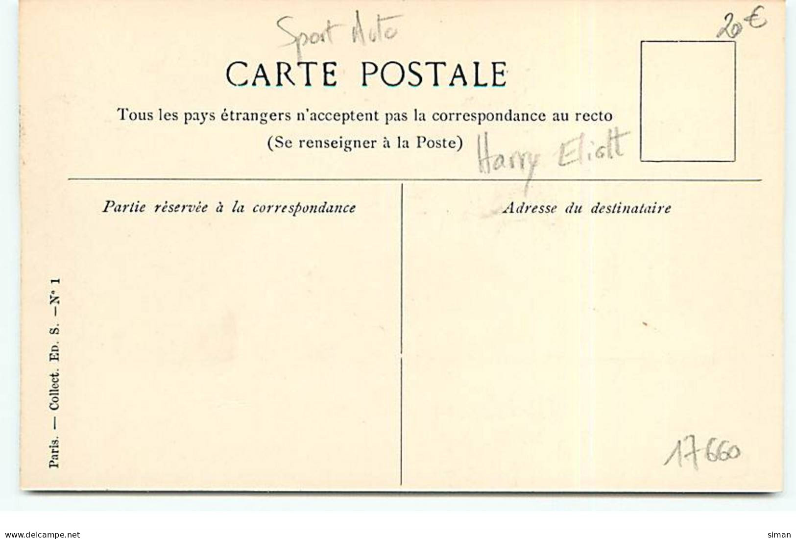 N°17660 - Harry Eliott - Sport Automobile N°1 - Course - Elliot