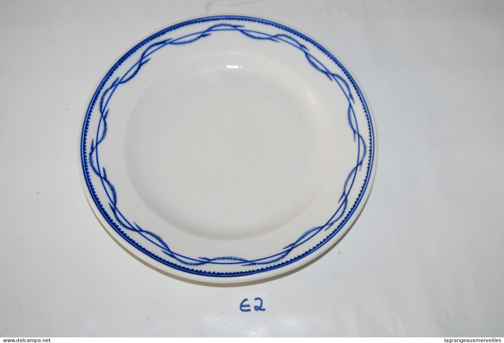 E2 Assiette En Porcelaine De Tournai - Décor Chenille, Double Filet Avec Dent De Loup - Décor Peu Courant - Rare Tiles 3 - Doornik (BEL)