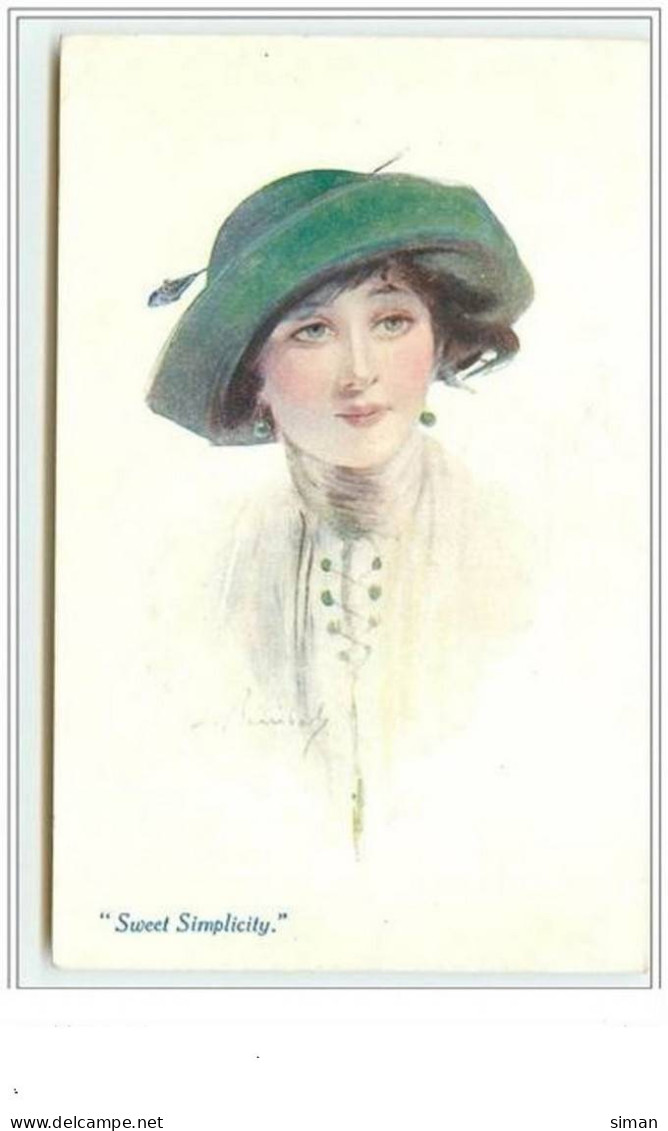 N°3561 - W. Barribal - Sweet Simplicity - Femme Avec Un Chapeau Vert - Barribal, W.