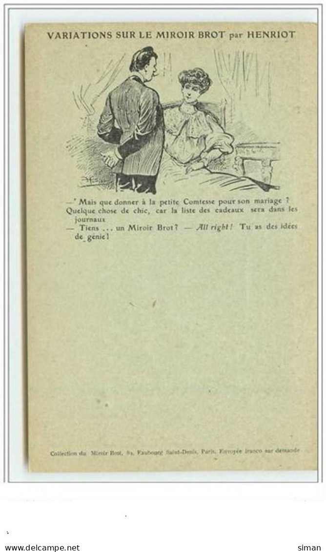 N°3569 - Variations Sur Le Miroir Brot Par HENRIOT - Mais Que Donner à La Petite Comtesse... - Henriot