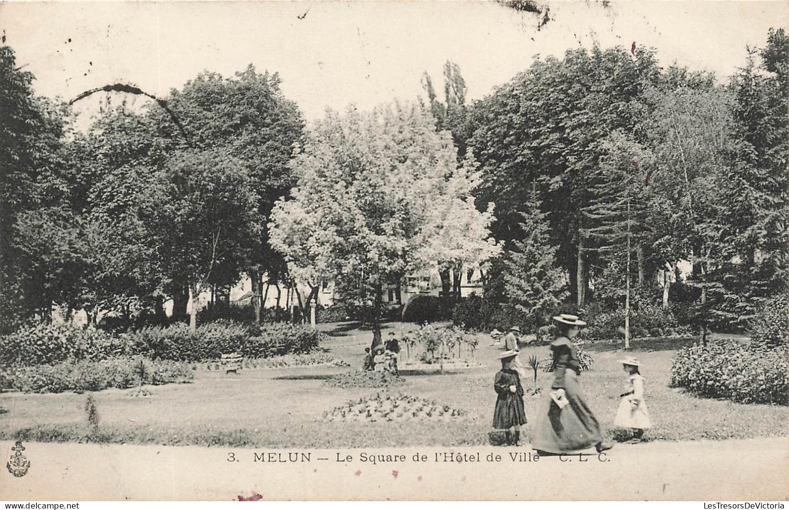 FRANCE - Melun - Le Square De L'hôtel De Ville - Carte Postale Ancienne - Melun