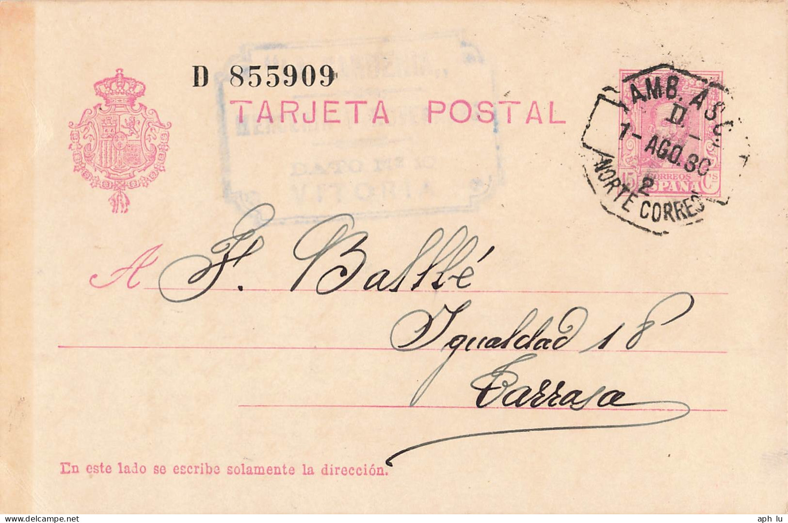 Bahnpost (R.P.O./T.P.O) AMB. Norte (ZA0783) - Lettres & Documents