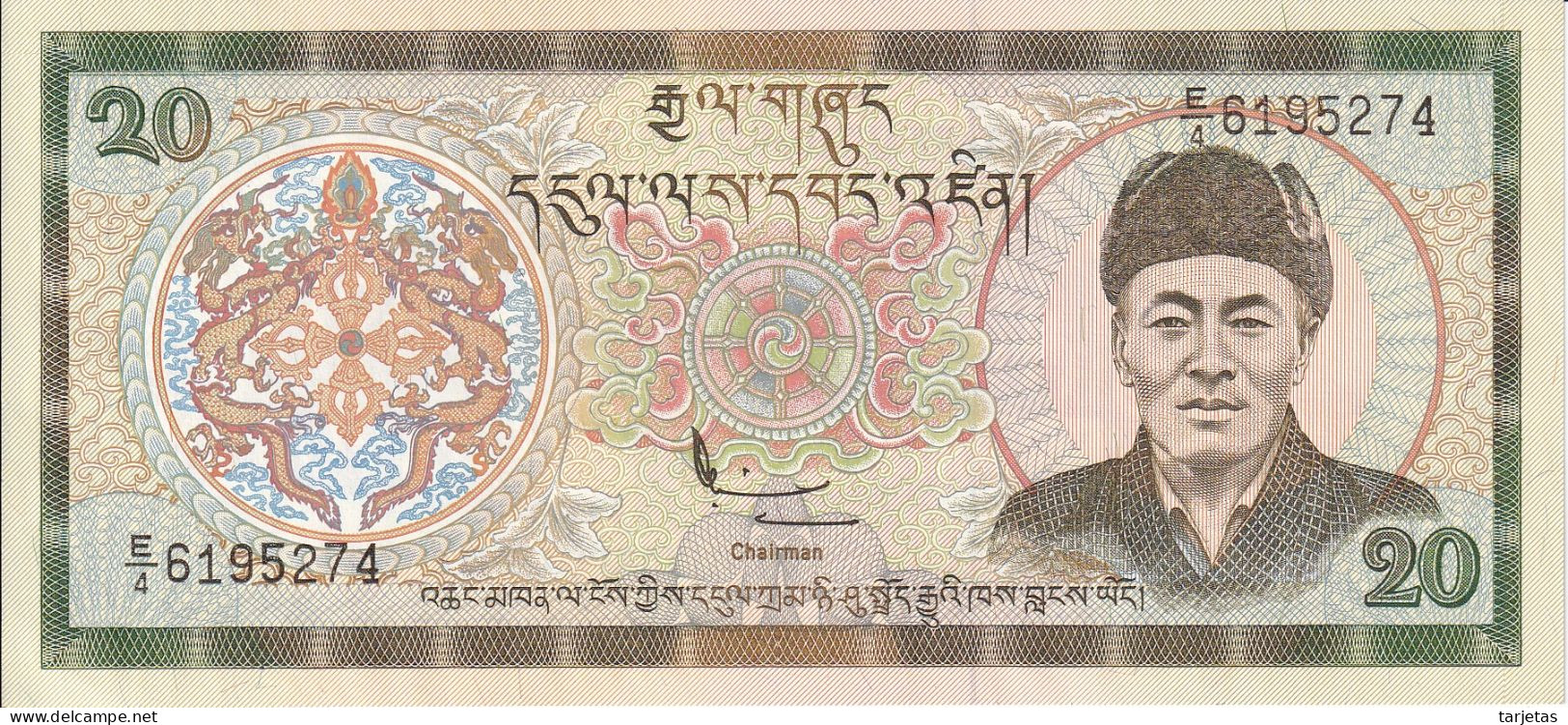 BILLETE DE BHUTAN DE 20 NGULTRUM DEL AÑO 2000 SIN CIRCULAR (UNC) (BANKNOTE) - Bhoutan