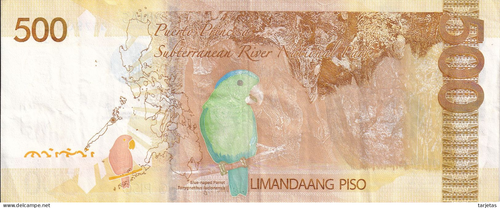 BILLETE DE FILIPINAS DE 500 PISO DEL AÑO 2018 (BANKNOTE) PAJARO-BIRD-PARROT-LORO - Philippines