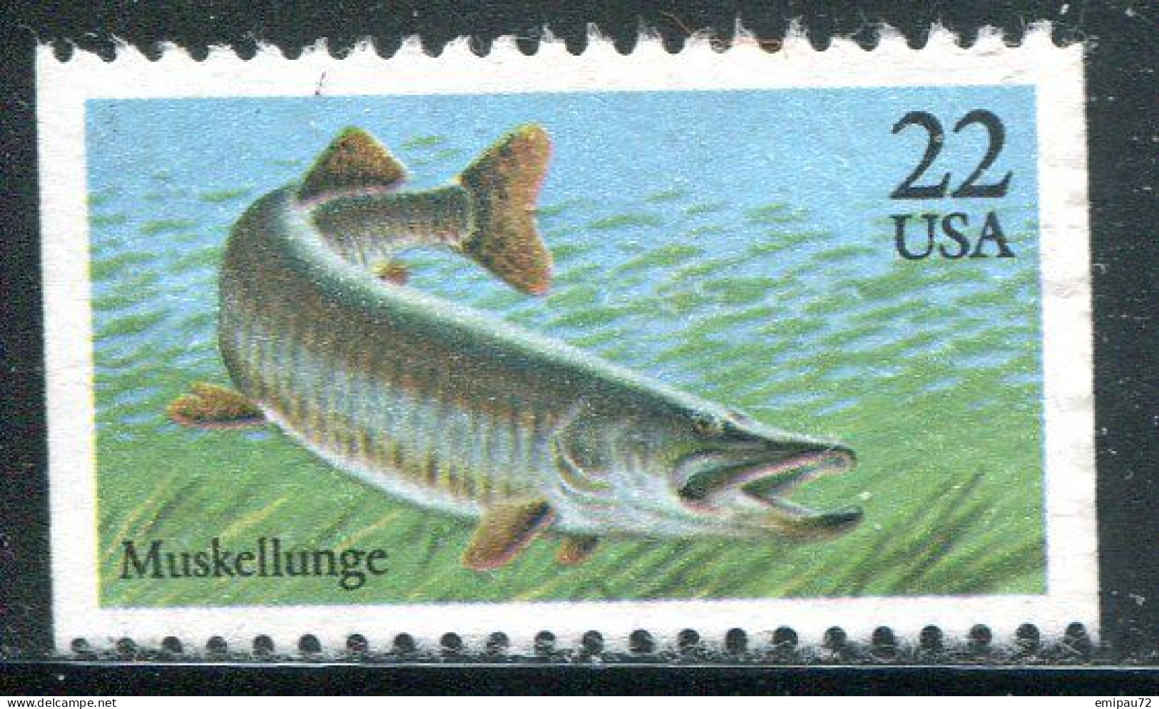 ETATS-UNIS- Y&T N°1622- Oblitéré (poisson) - Used Stamps