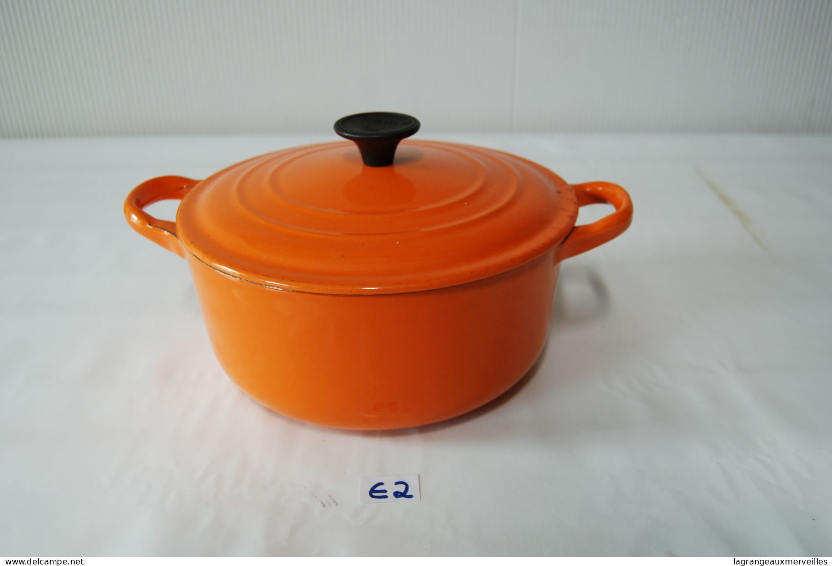 E2 Ancienne Casserole - Le Creuset - Ornage Vintage - Cocotte Marmitte - Kookpannen