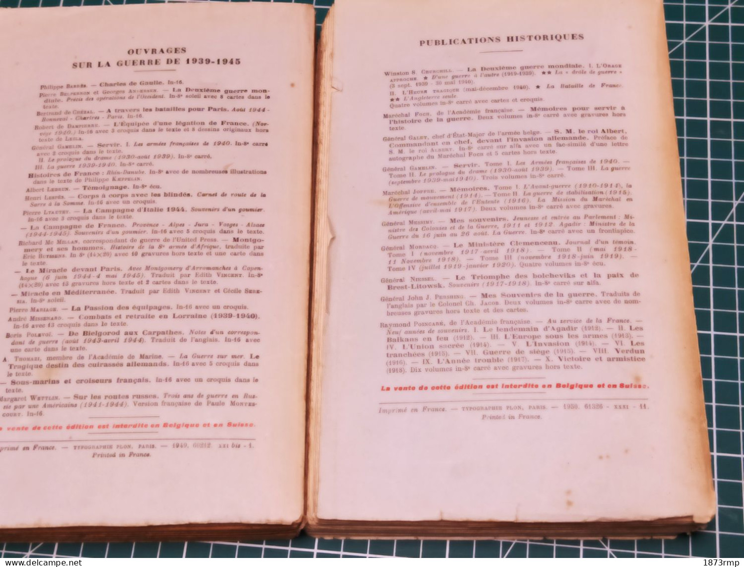 L'ORAGE APPROCHE , WINSTON S CHURCHILL, VOL 1 ET 2 - Francés