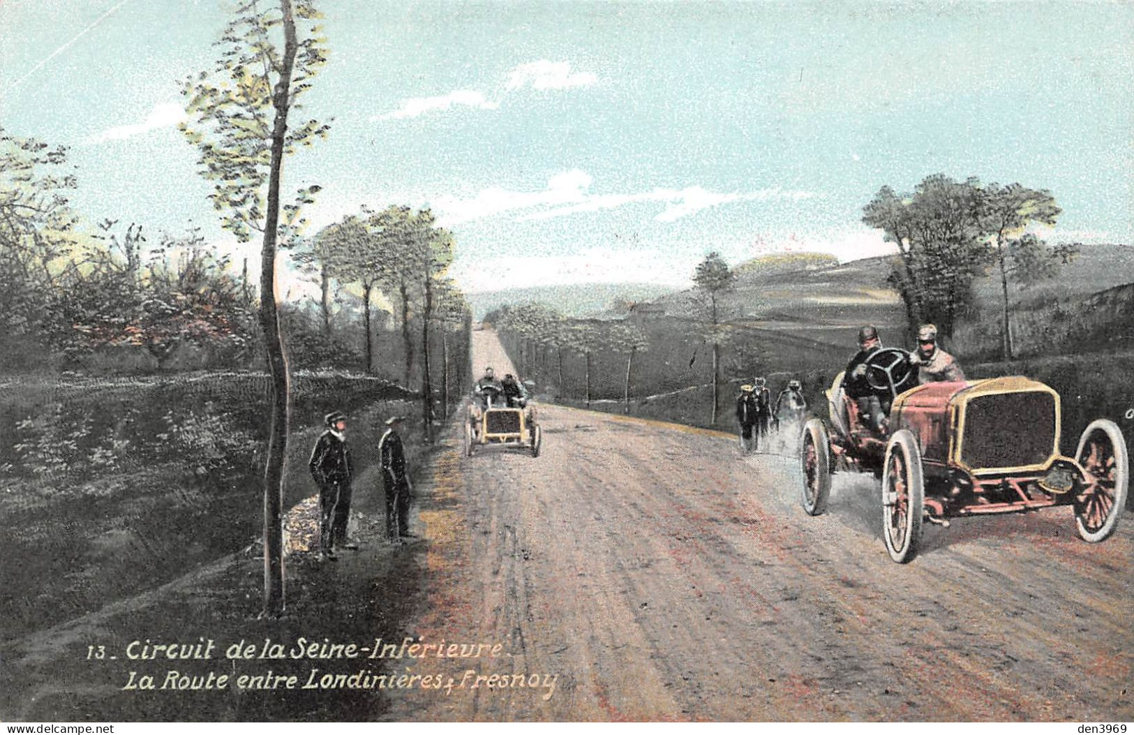 La Route Entre LONDINIERES (Seine-Maritime) & Fresnoy - Circuit De La Seine-Inférieure - Voitures De Course - Aqua-Photo - Londinières