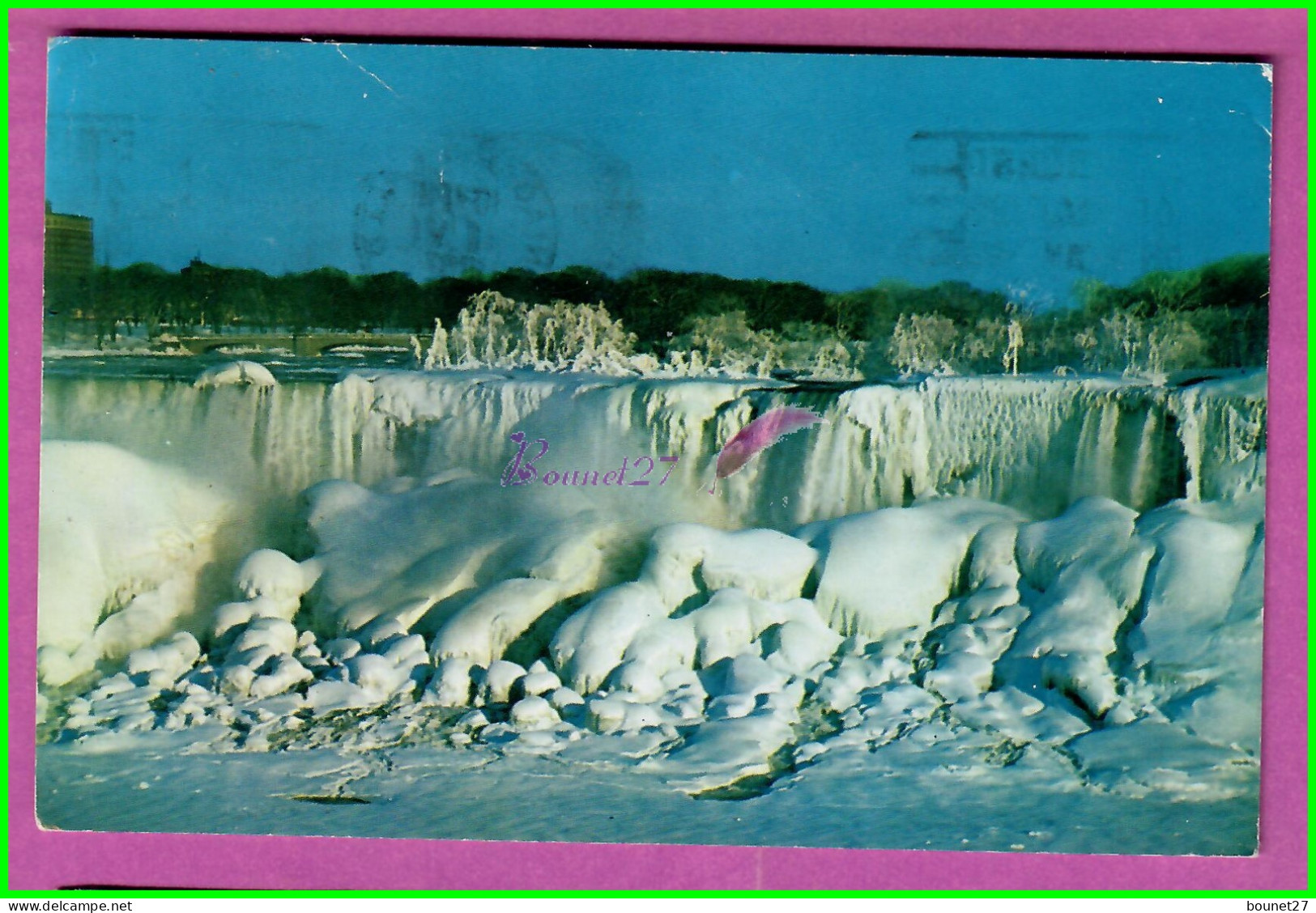 CPSM CANADA - AMERICAN FALLS IN WINTER SPLENDOUR Vhute Du Niagara Voyagé 1967 - Modern Cards