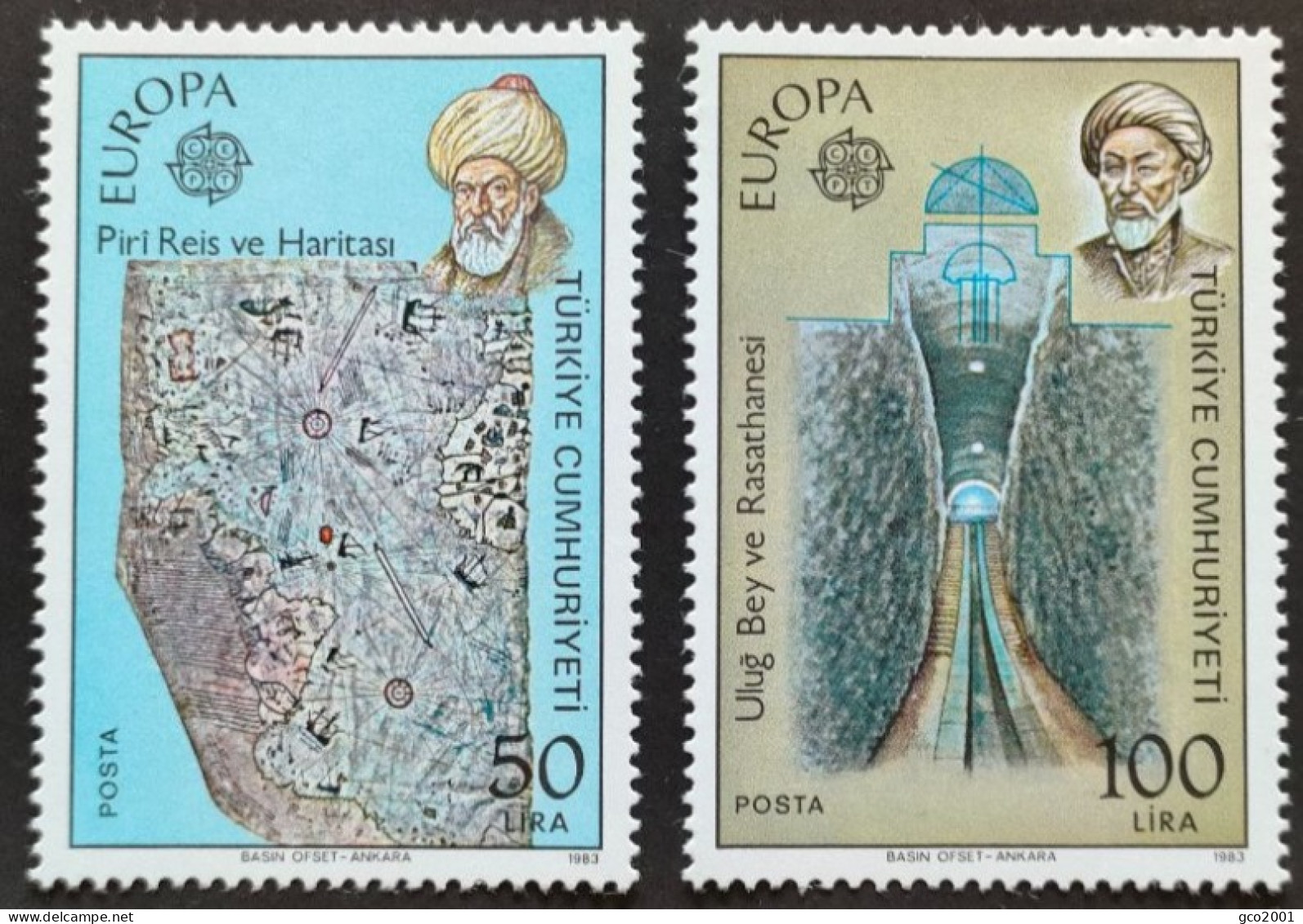 TURQUIE / YT 2389 - 2390 / EUROPA - PIRI REIS - ULUG BEY / NEUFS ** / MNH - Neufs