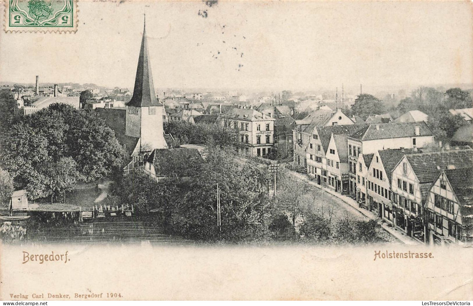 ALLEMAGNE - Bergedorf - Holstenstrasse - Eglise - Dos Non Divisé - Carte Postale Ancienne - Bergedorf