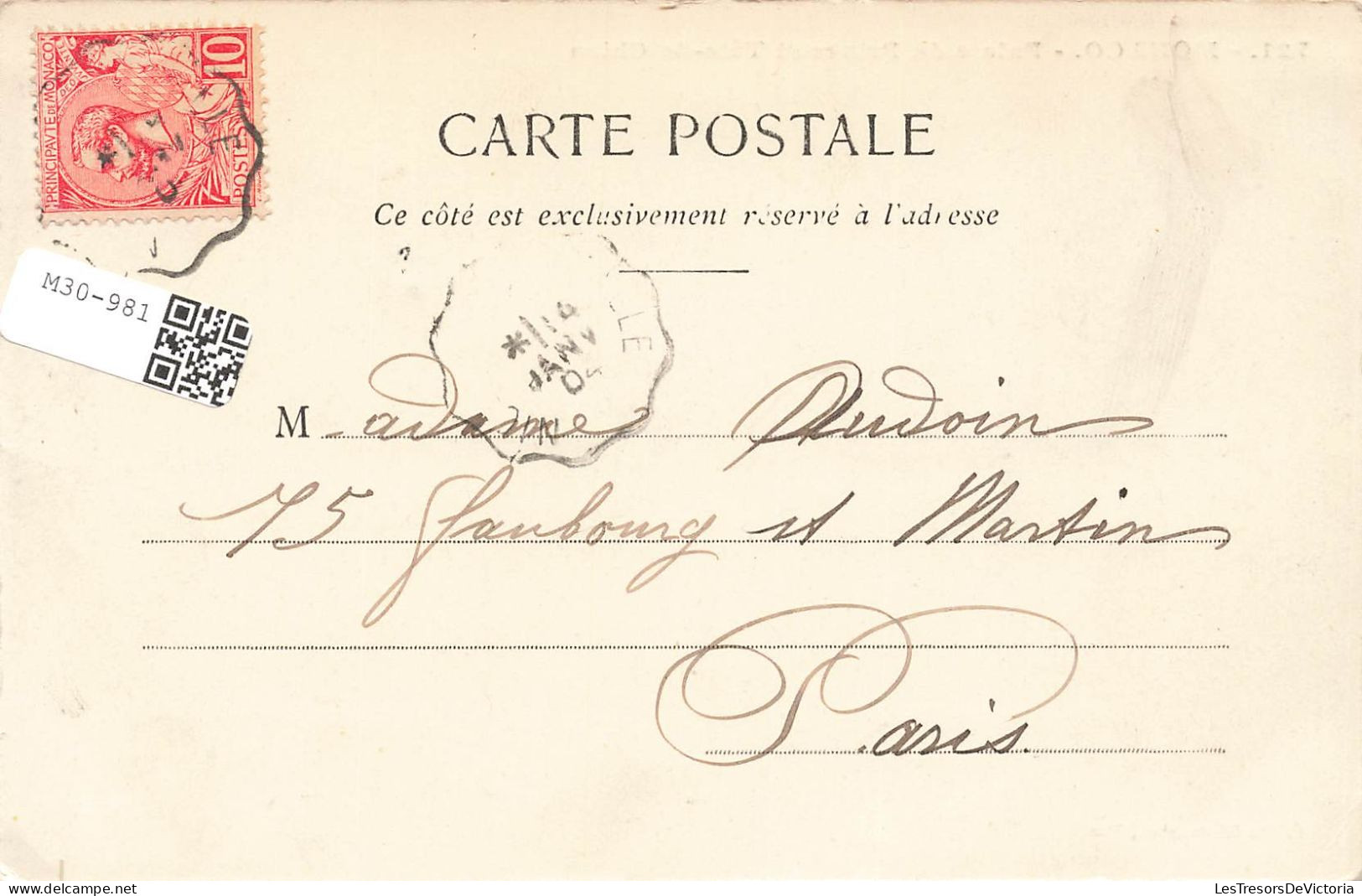 MONACO - Palais Du Prince Et Tête-de-Chien - Carte Postale Ancienne - Autres & Non Classés
