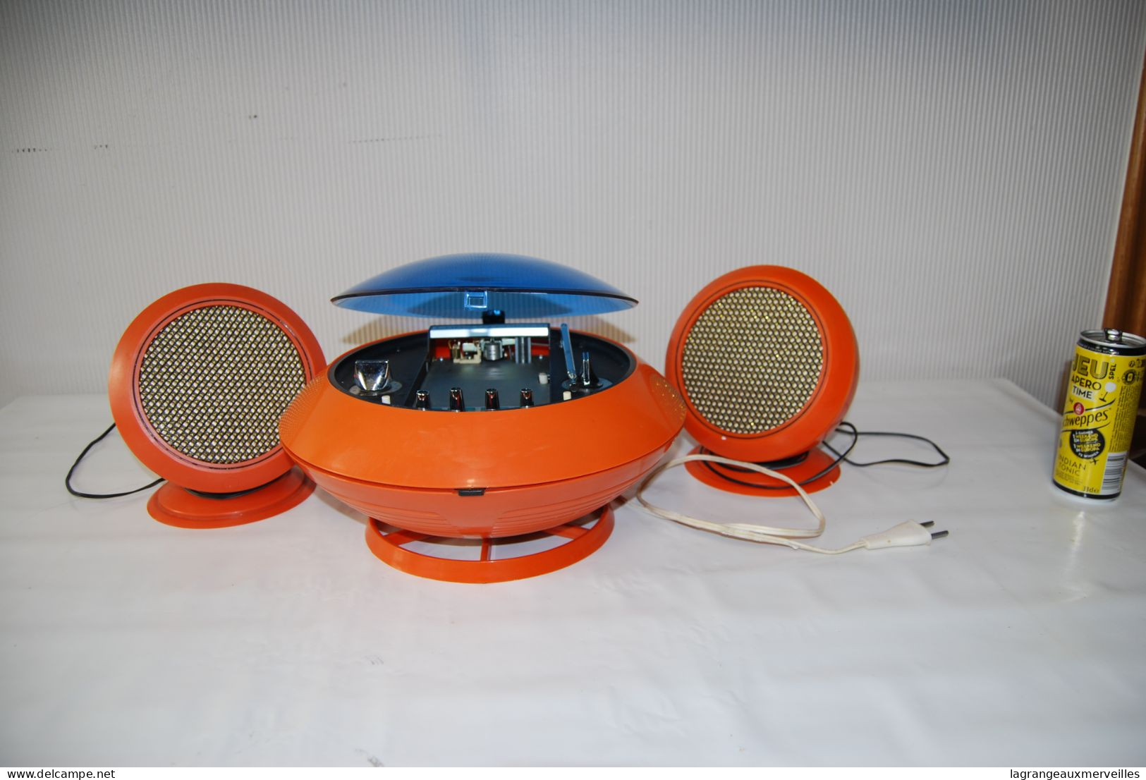 E2 Ancienne Radio Stéréo Toro 8 - 1970 - Model Space Age - Orange - Vintage - Art Nouveau / Art Déco